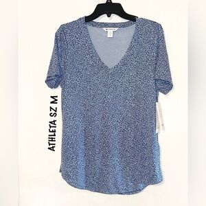 ATHLETA Blue Active Top NWT SZ M